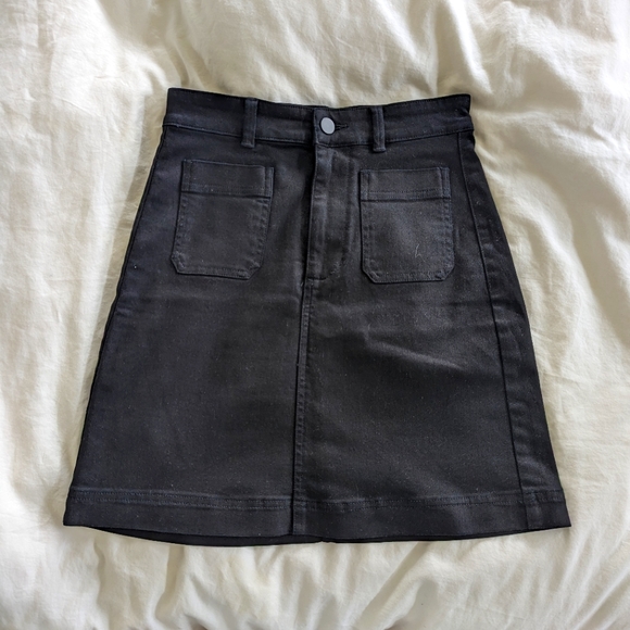Everlane Cotton Twill Patch Pocket Skirt - Picture 1 of 4